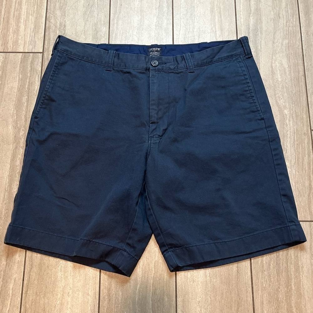 J. CREW 9" inseam Grammercy Shorts, Navy - size 36